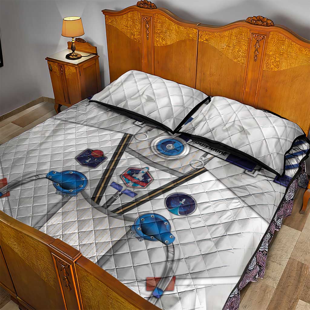 Personalized Astronaut Quilt Bed Set Space Diving Suit - Wonder Print Shop
