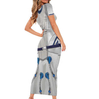 Personalized Astronaut Short Sleeve Bodycon Dress Space Diving Suit - Wonder Print Shop