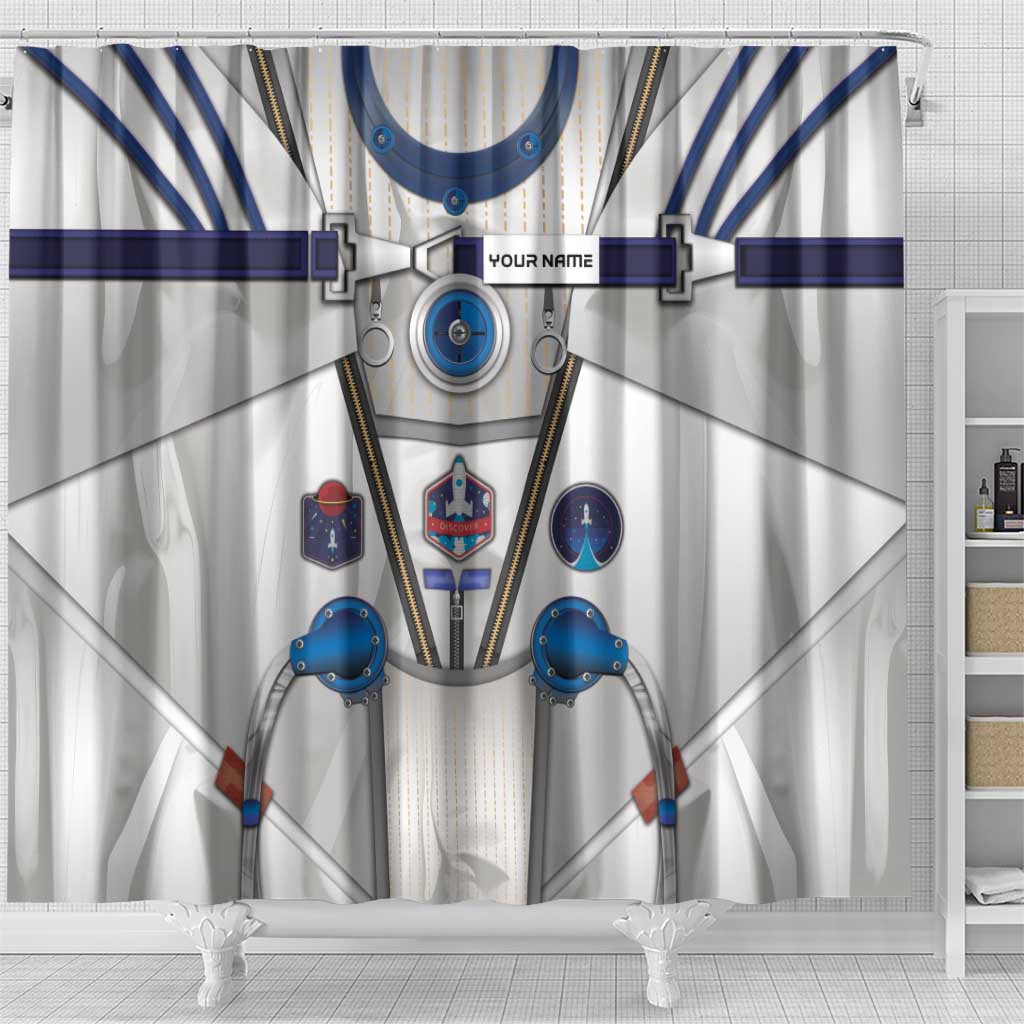 Personalized Astronaut Shower Curtain Space Diving Suit - Wonder Print Shop