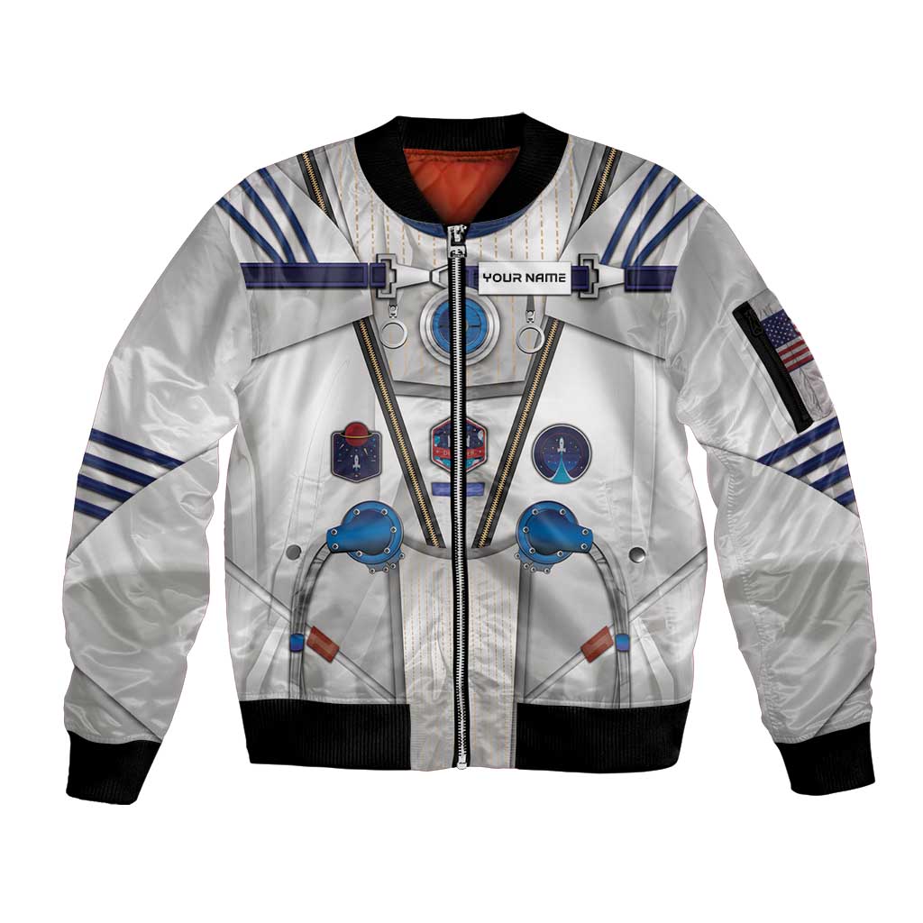 Personalized Astronaut Sleeve Zip Bomber Jacket Space Diving Suit - Wonder Print Shop