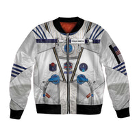 Personalized Astronaut Sleeve Zip Bomber Jacket Space Diving Suit - Wonder Print Shop