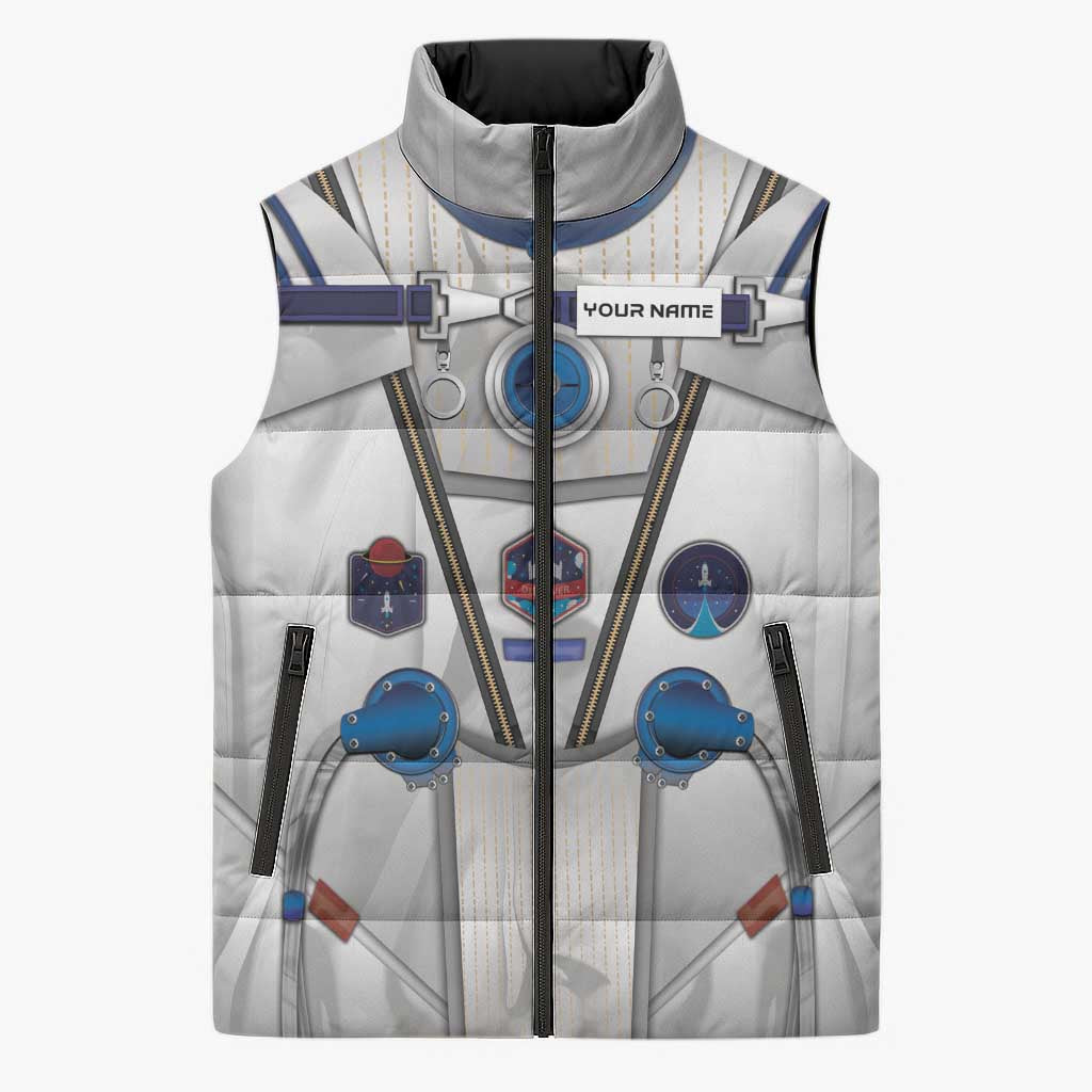 Personalized Astronaut Sleeveless Puffer Jacket Space Diving Suit - Wonder Print Shop