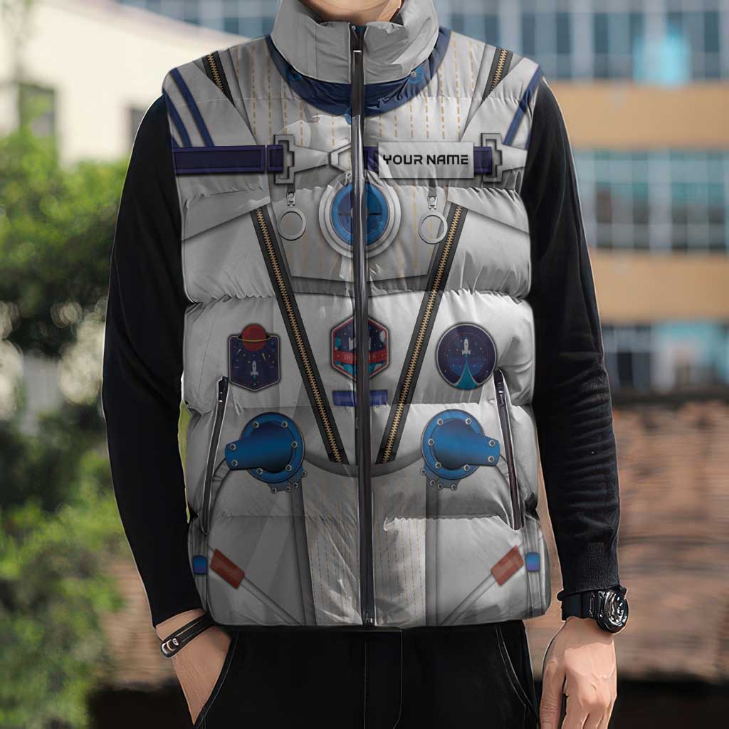 Personalized Astronaut Sleeveless Puffer Jacket Space Diving Suit - Wonder Print Shop