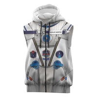 Personalized Astronaut Sleeveless Zip Hoodie Space Diving Suit - Wonder Print Shop