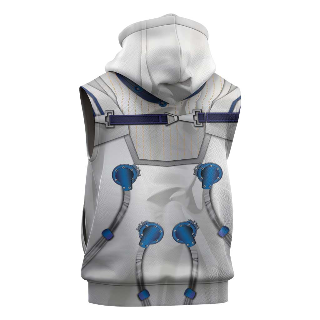Personalized Astronaut Sleeveless Zip Hoodie Space Diving Suit - Wonder Print Shop