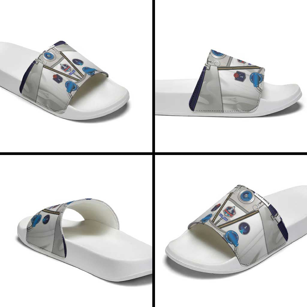 Personalized Astronaut Slide Sandals Space Diving Suit - Wonder Print Shop