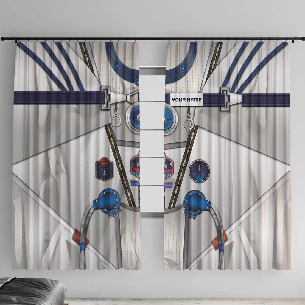 Personalized Astronaut Window Curtain Space Diving Suit - Wonder Print Shop