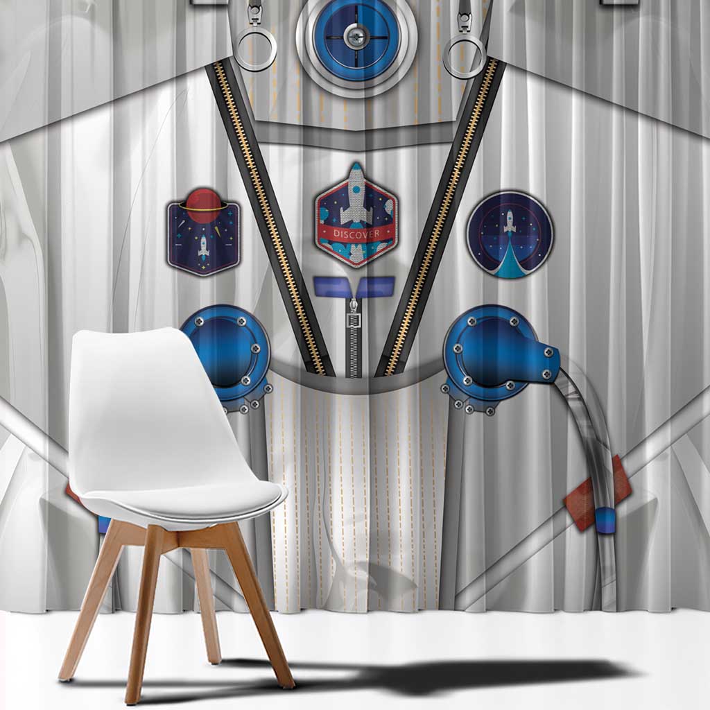 Personalized Astronaut Window Curtain Space Diving Suit - Wonder Print Shop