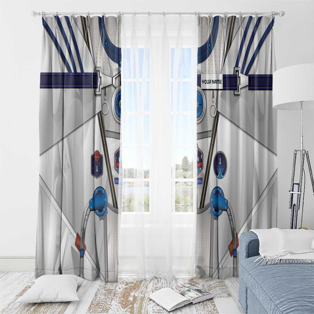 Personalized Astronaut Window Curtain Space Diving Suit - Wonder Print Shop