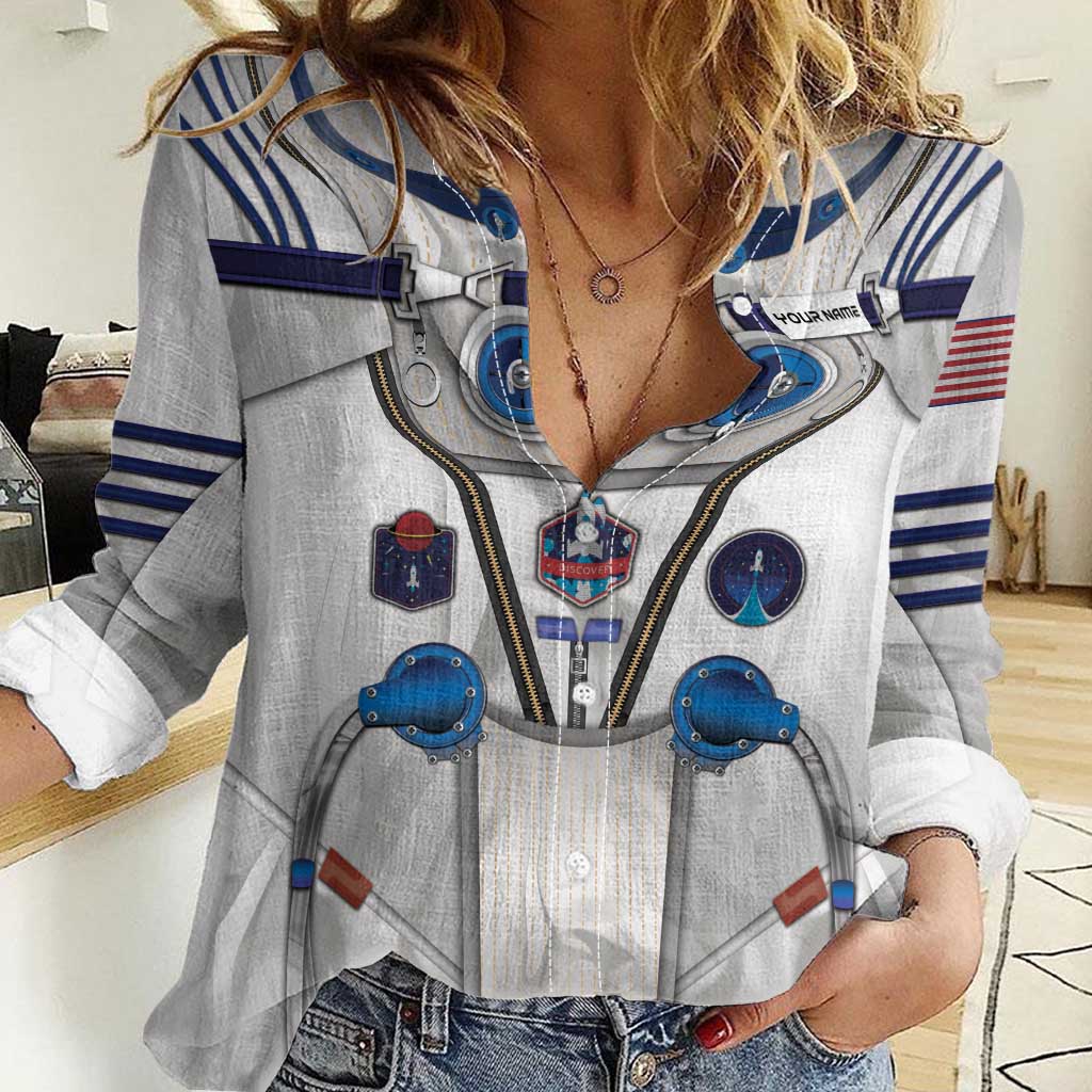Personalized Astronaut Women Casual Shirt Space Diving Suit - Wonder Print Shop
