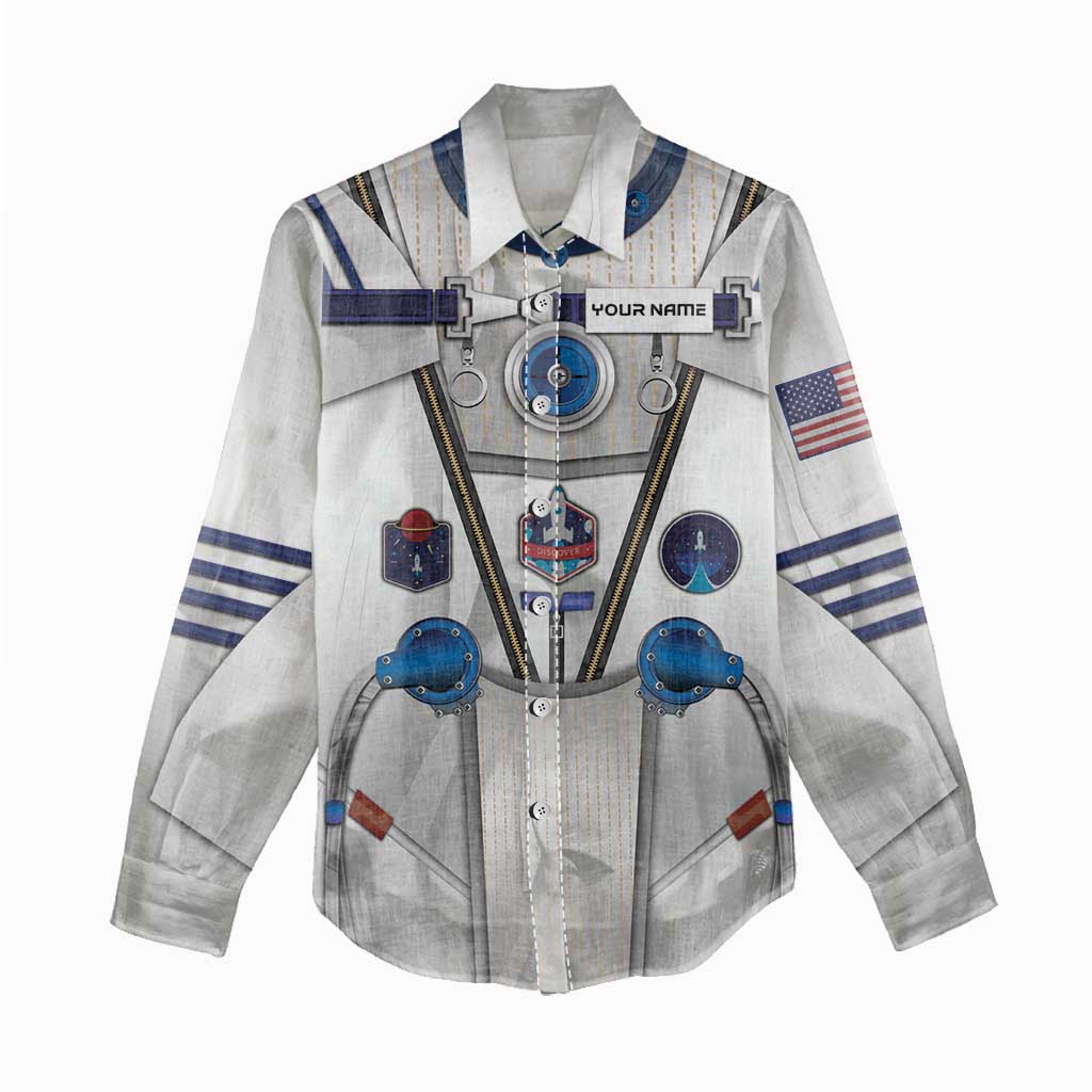 Personalized Astronaut Women Casual Shirt Space Diving Suit - Wonder Print Shop