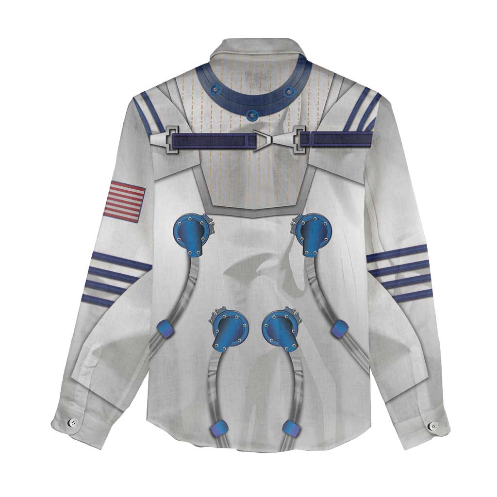 Personalized Astronaut Women Casual Shirt Space Diving Suit - Wonder Print Shop
