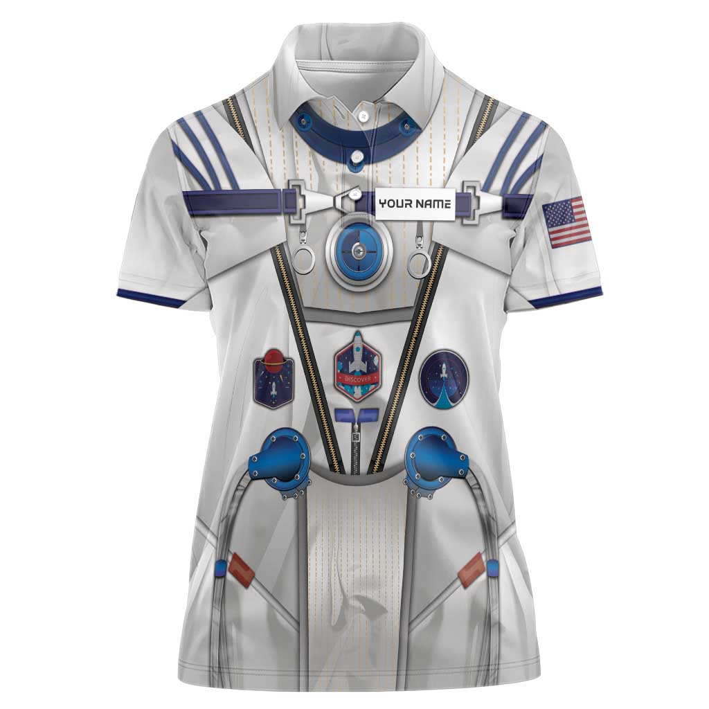 Personalized Astronaut Women Polo Shirt Space Diving Suit - Wonder Print Shop