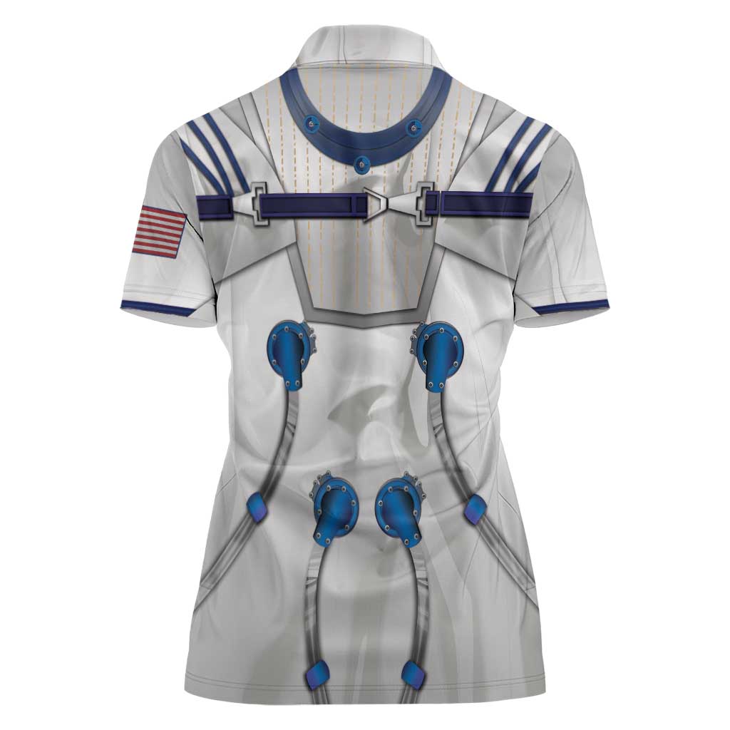 Personalized Astronaut Women Polo Shirt Space Diving Suit - Wonder Print Shop