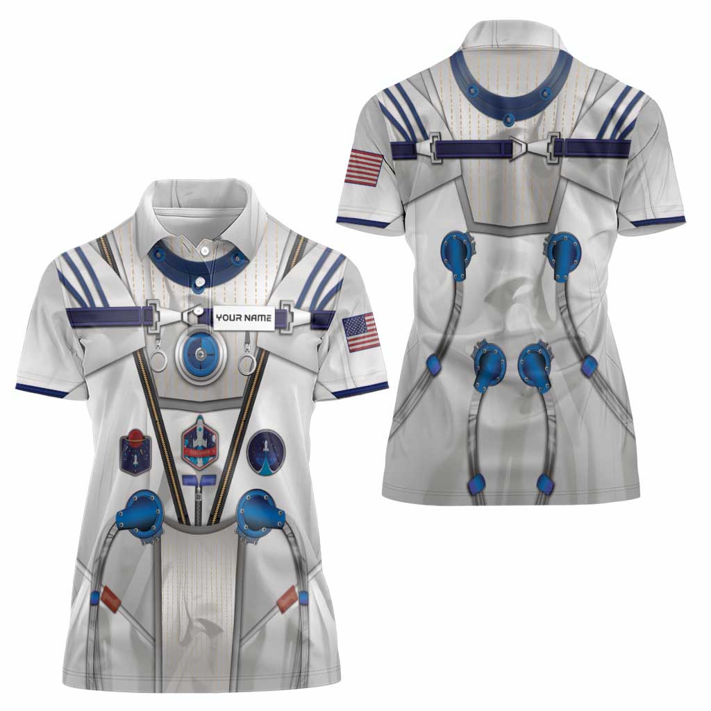 Personalized Astronaut Women Polo Shirt Space Diving Suit - Wonder Print Shop