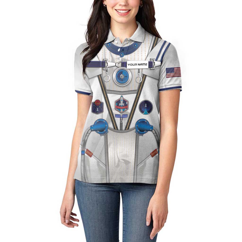 Personalized Astronaut Women Polo Shirt Space Diving Suit - Wonder Print Shop