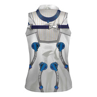 Personalized Astronaut Women Sleeveless Polo Shirt Space Diving Suit - Wonder Print Shop