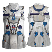 Personalized Astronaut Women Sleeveless Polo Shirt Space Diving Suit - Wonder Print Shop