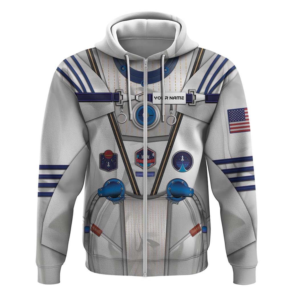 Personalized Astronaut Zip Hoodie Space Diving Suit - Wonder Print Shop