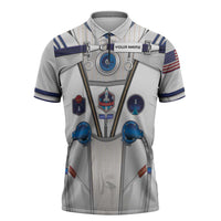 Personalized Astronaut Zipper Polo Shirt Space Diving Suit - Wonder Print Shop