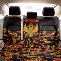 Montenegro Back Car Seat Cover Coat Of Arms Fire Style - Wonder Print Shop