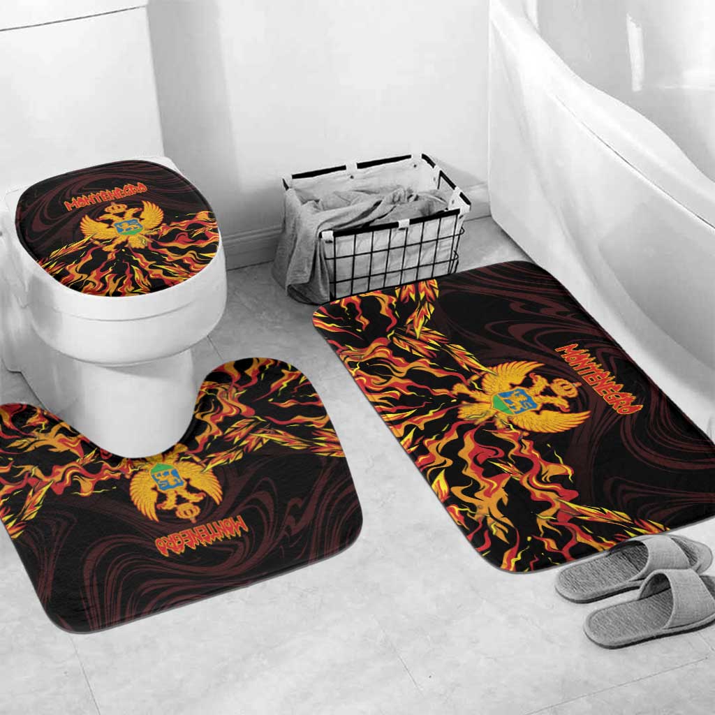 Montenegro Bathroom Set Coat Of Arms Fire Style - Wonder Print Shop