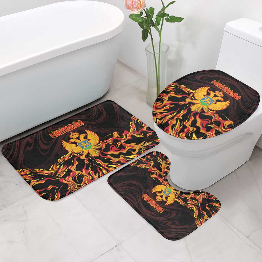Montenegro Bathroom Set Coat Of Arms Fire Style - Wonder Print Shop