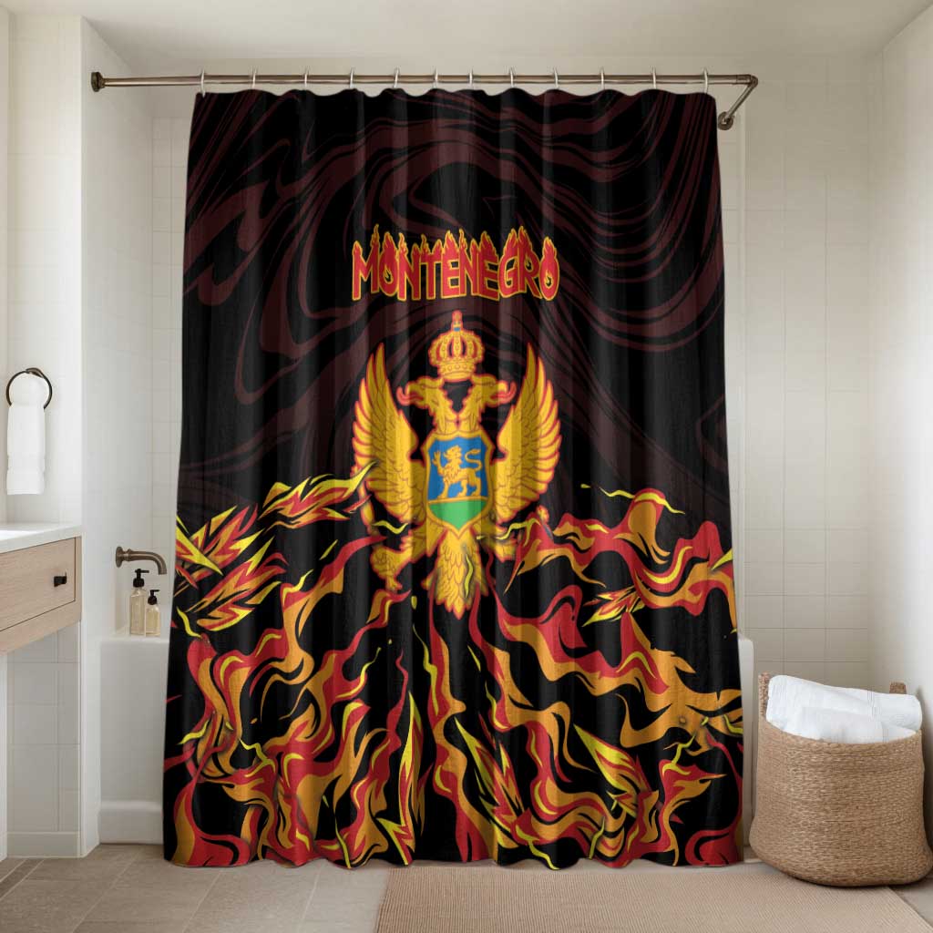 Montenegro Bathroom Set Coat Of Arms Fire Style - Wonder Print Shop