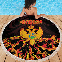 Montenegro Beach Blanket Coat Of Arms Fire Style - Wonder Print Shop