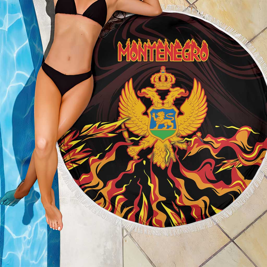 Montenegro Beach Blanket Coat Of Arms Fire Style - Wonder Print Shop