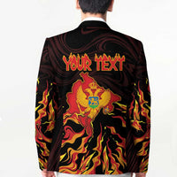 Personalized Montenegro Blazer Coat Of Arms Fire Style - Wonder Print Shop