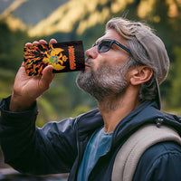 Personalized Montenegro 4 in 1 Can Cooler Tumbler Coat Of Arms Fire Style - Wonder Print Shop