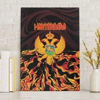 Montenegro Canvas Wall Art Coat Of Arms Fire Style - Wonder Print Shop