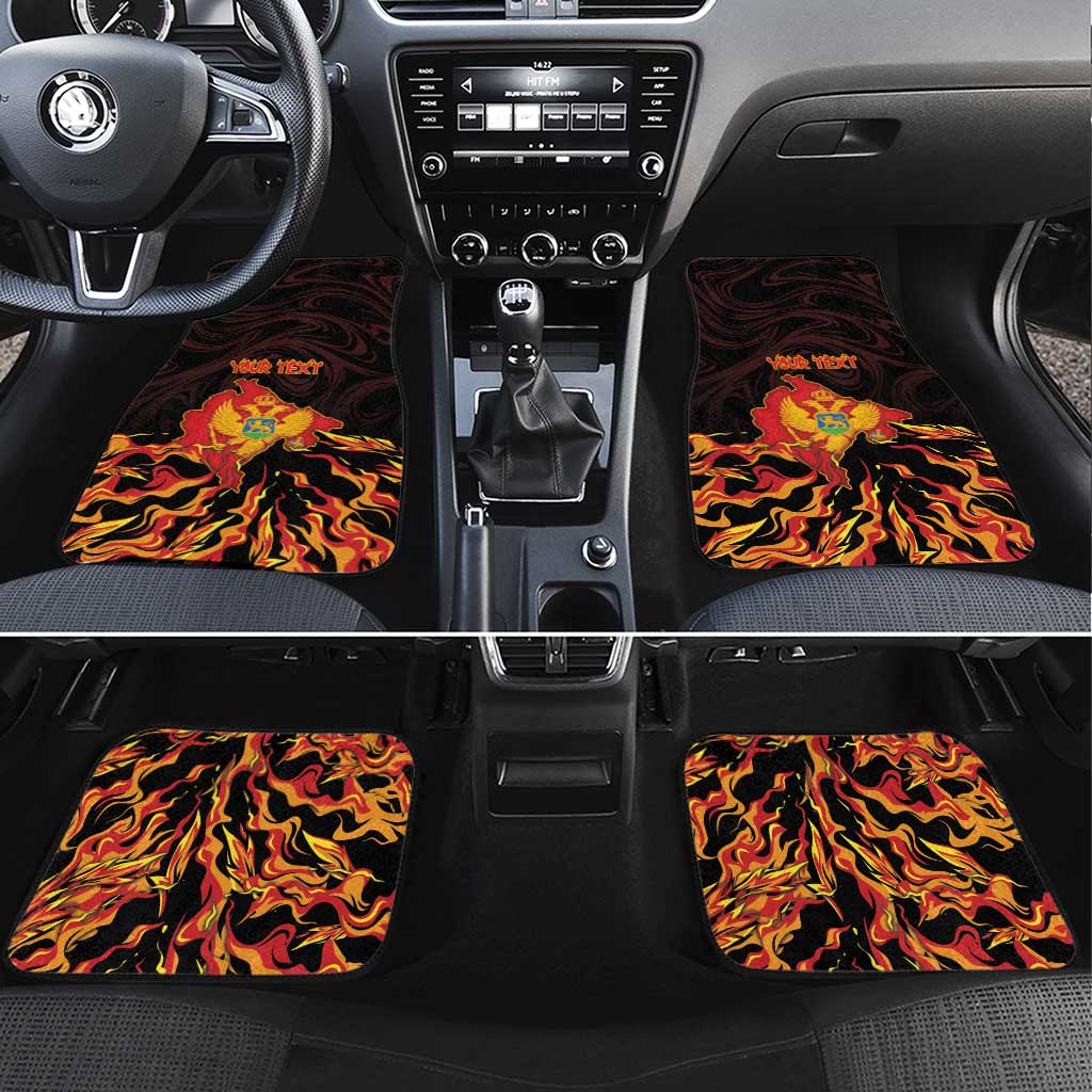 Montenegro Car Mats Coat Of Arms Fire Style - Wonder Print Shop