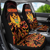 Montenegro Car Seat Cover Coat Of Arms Fire Style - Wonder Print Shop