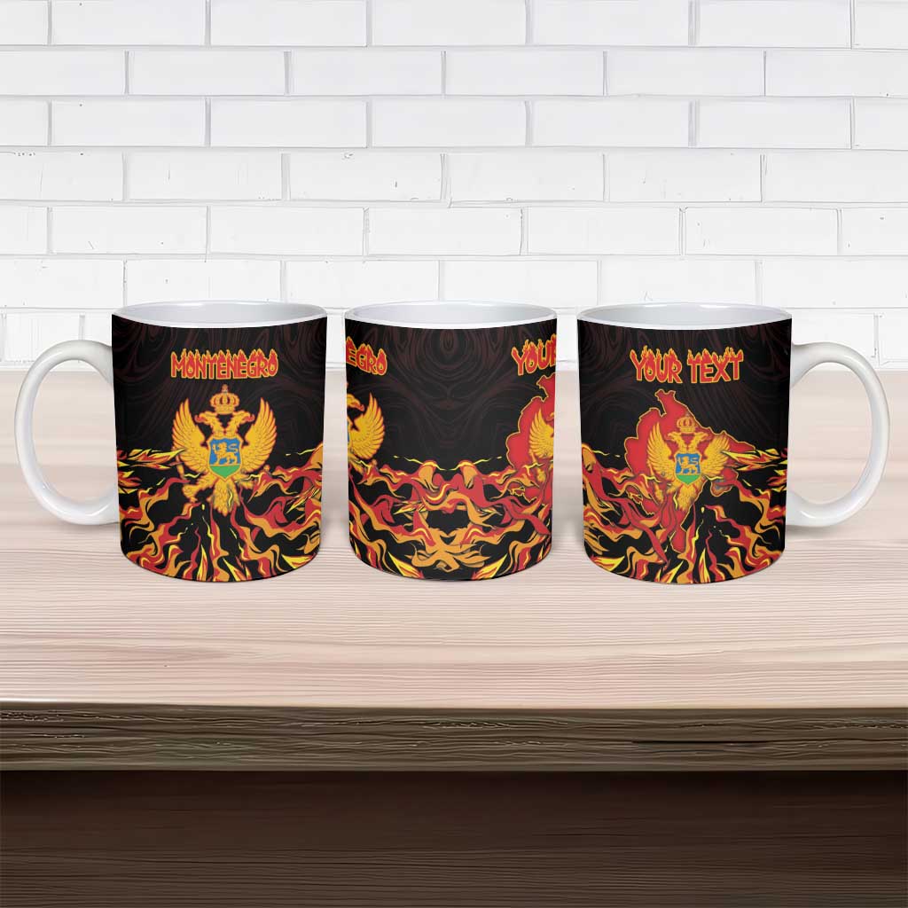 Personalized Montenegro Ceramic Mug Coat Of Arms Fire Style - Wonder Print Shop
