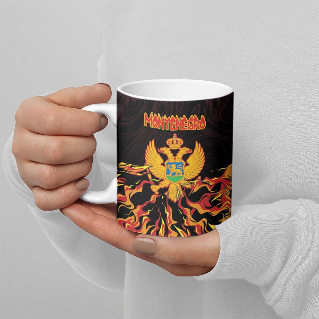 Personalized Montenegro Ceramic Mug Coat Of Arms Fire Style - Wonder Print Shop