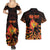 Personalized Montenegro Couples Matching Summer Maxi Dress and Hawaiian Shirt Coat Of Arms Fire Style - Wonder Print Shop