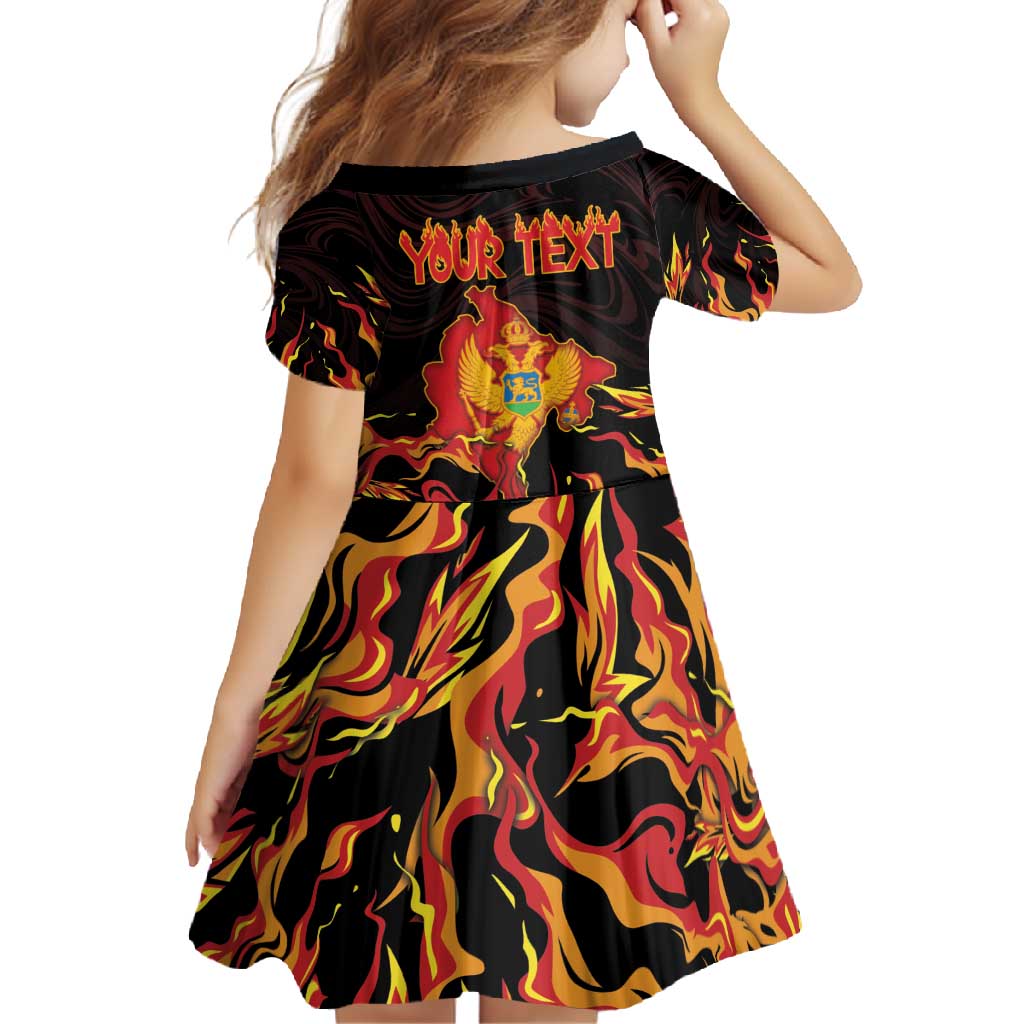 Personalized Montenegro Family Matching Mermaid Dress and Hawaiian Shirt Coat Of Arms Fire Style - Wonder Print Shop