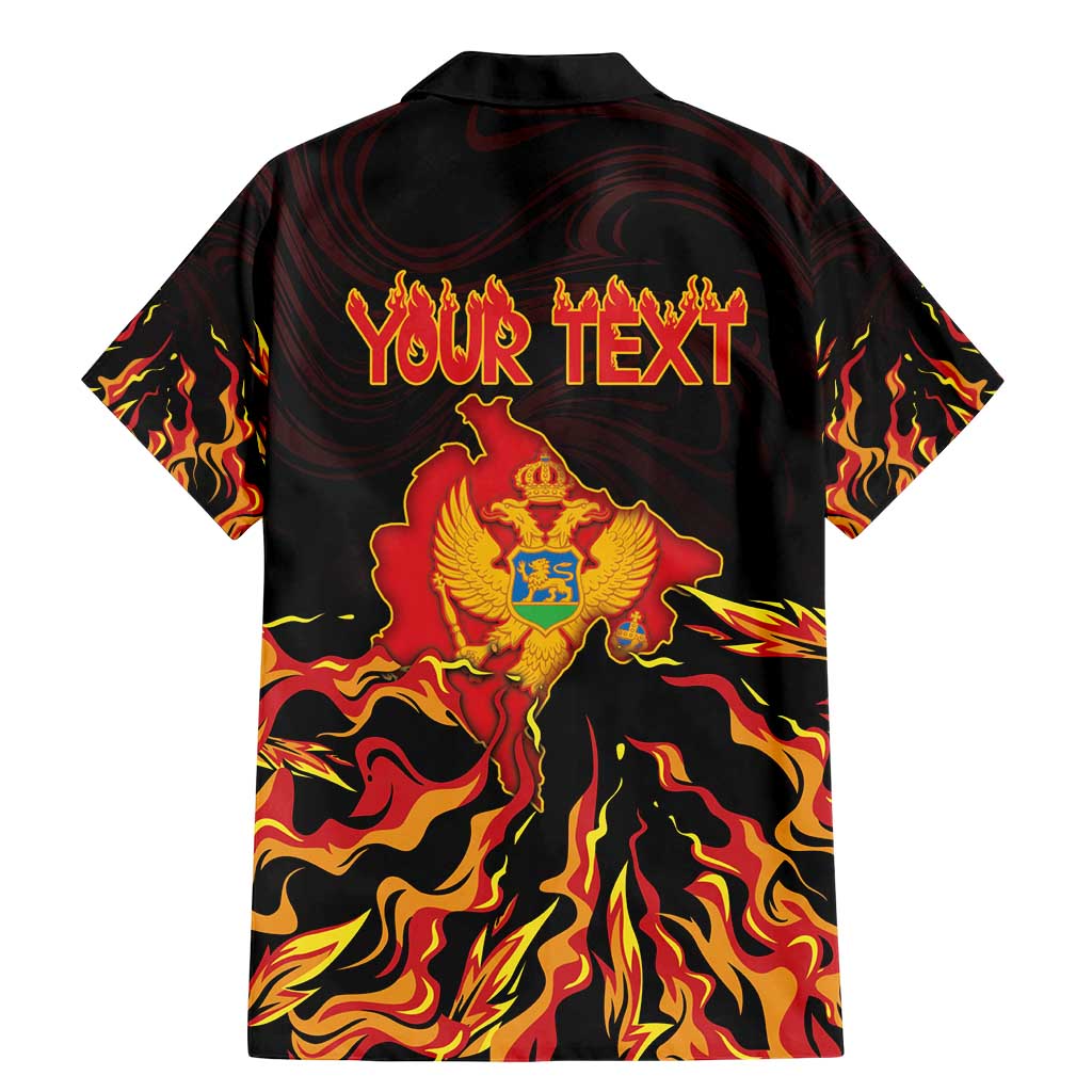 Personalized Montenegro Family Matching Mermaid Dress and Hawaiian Shirt Coat Of Arms Fire Style - Wonder Print Shop