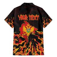 Personalized Montenegro Family Matching Mermaid Dress and Hawaiian Shirt Coat Of Arms Fire Style - Wonder Print Shop
