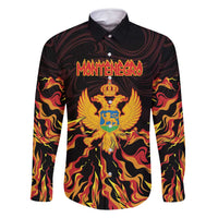Personalized Montenegro Family Matching Mermaid Dress and Hawaiian Shirt Coat Of Arms Fire Style - Wonder Print Shop