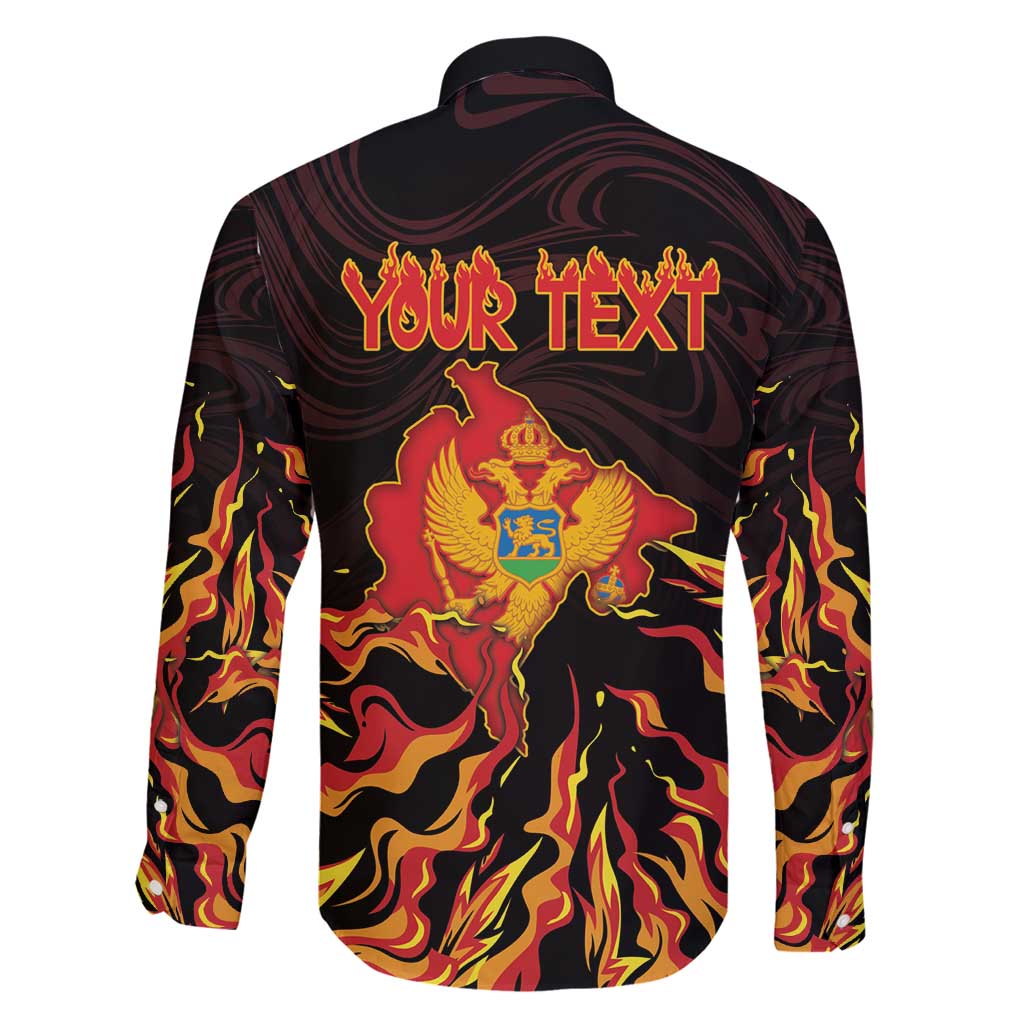 Personalized Montenegro Family Matching Mermaid Dress and Hawaiian Shirt Coat Of Arms Fire Style - Wonder Print Shop