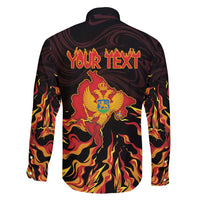Personalized Montenegro Family Matching Mermaid Dress and Hawaiian Shirt Coat Of Arms Fire Style - Wonder Print Shop