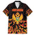 Personalized Montenegro Family Matching Summer Maxi Dress and Hawaiian Shirt Coat Of Arms Fire Style - Wonder Print Shop