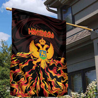 Montenegro Garden Flag Coat Of Arms Fire Style - Wonder Print Shop