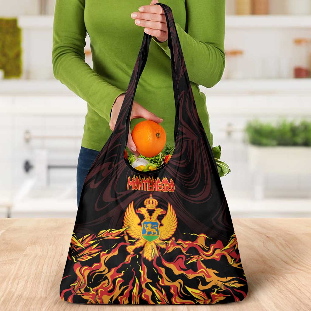 Montenegro Grocery Bag Coat Of Arms Fire Style - Wonder Print Shop