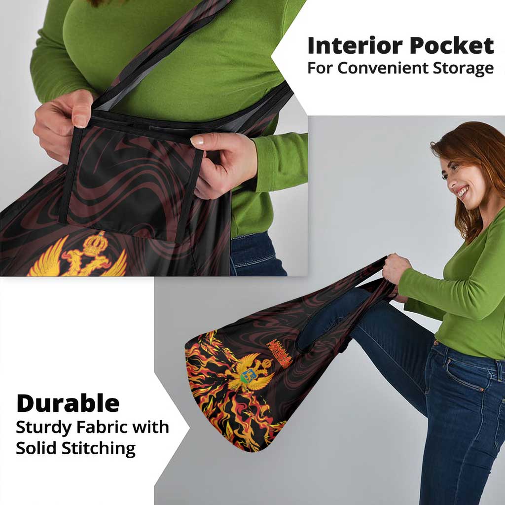 Montenegro Grocery Bag Coat Of Arms Fire Style - Wonder Print Shop