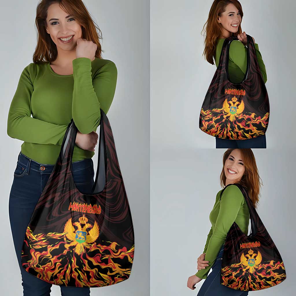 Montenegro Grocery Bag Coat Of Arms Fire Style - Wonder Print Shop