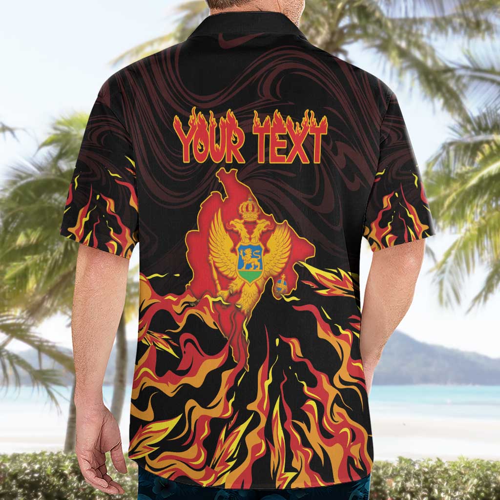 Personalized Montenegro Hawaiian Shirt Coat Of Arms Fire Style - Wonder Print Shop